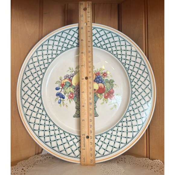 Villeroy & Boch Basket Studio Faience Dinner Plate Fruit Lattice Design - Picture 2 of 4